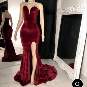Velvet Burgundy Dress
